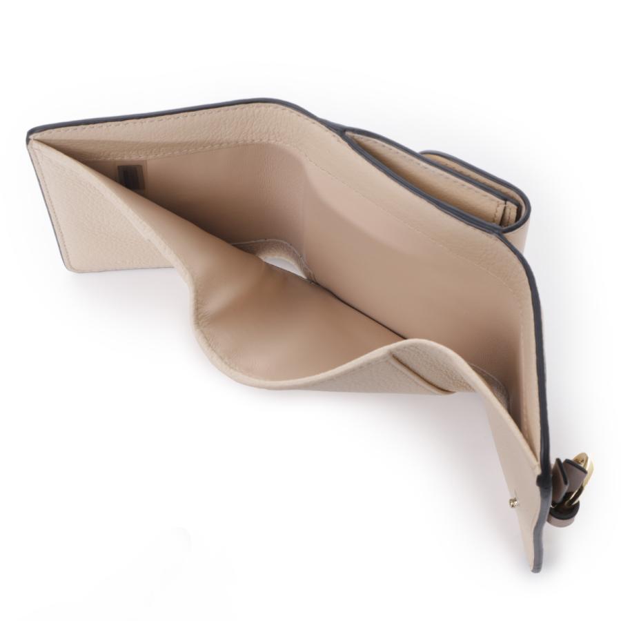 クロエ Chloe 3つ折り財布 小銭入れ付き SMALL ALPHABET TRI-FOLD アルファベット バイカラー ピンク レディース ch25up718p47-6i4-earthypinkの画像