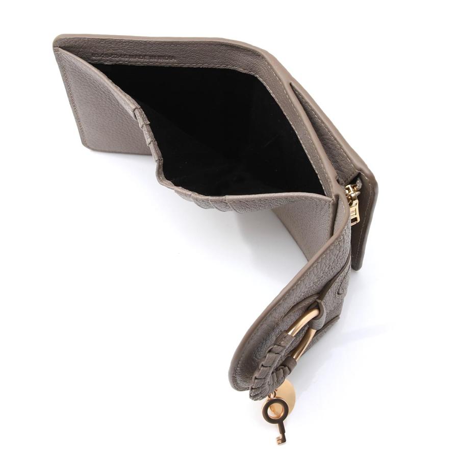 未使用　SEE BY CHLOE HANA レザーコンパクトウォレット　ブラウン SEE BY CHLOE（シーバイクロエ） SEE BY CHLOE 2つ折り財布 小銭入れ