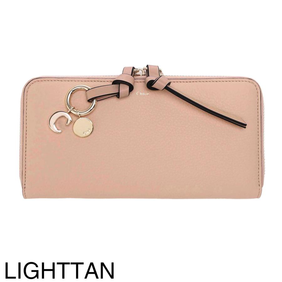 美品✨Chloe クロエ アルファベットチャーム ラウンドジップ 長財布 レザー Chloe クロエ レディース 長財布 ラウンドファスナー Alphabet