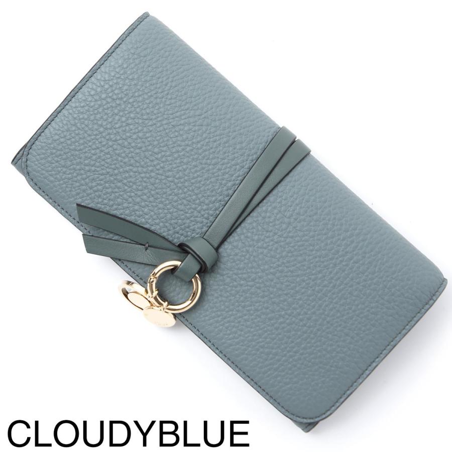 正規品)クロエ alphabet ロングウォレットクラウディブルー