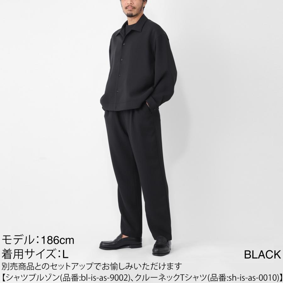 イスピラ ISPIRA イージーパンツ WIDE/PT ブラック メンズ pa-is-as