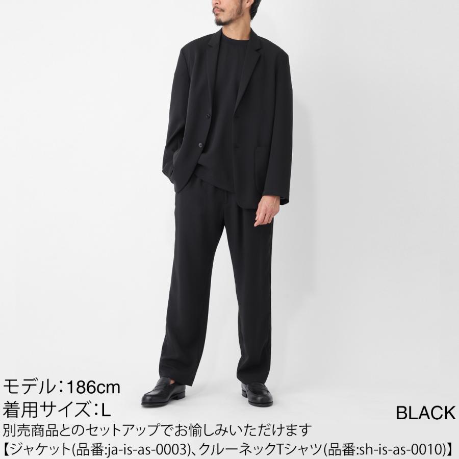 イスピラ ISPIRA イージーパンツ WIDE/PT ブラック メンズ pa-is-as