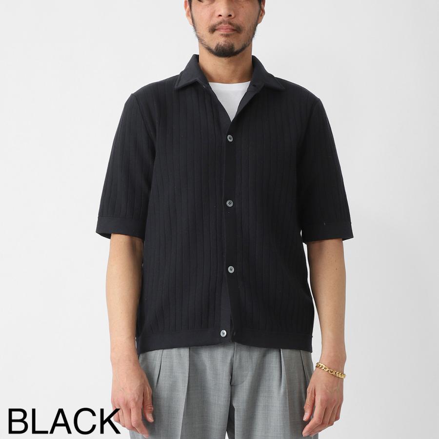 ラルディーニ LARDINI 半袖ニットシャツ メンズ palcmc10-pa66017-999の画像