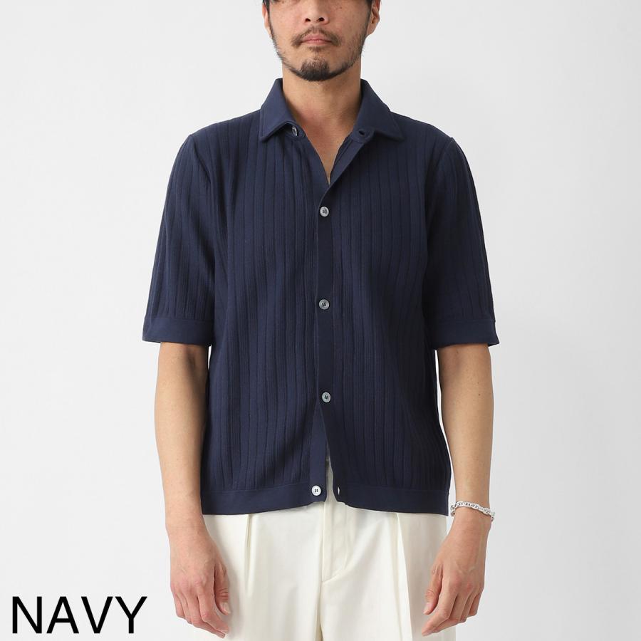 ラルディーニ LARDINI 半袖ニットシャツ メンズ palcmc10-pa66017-999の画像