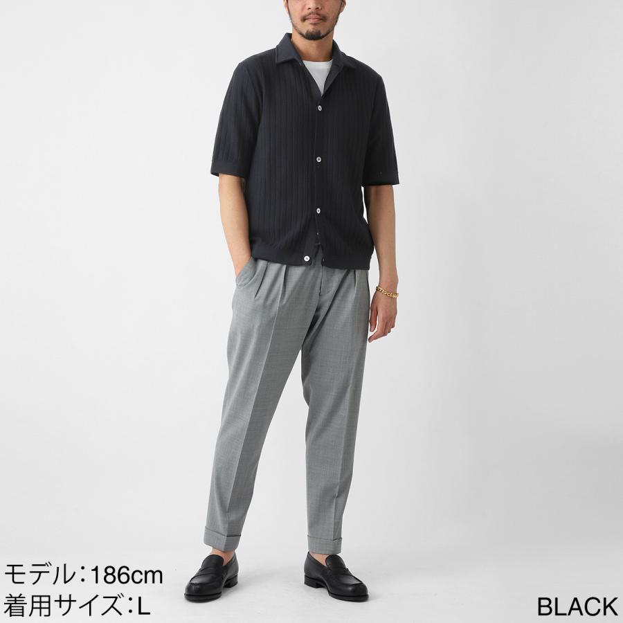 ラルディーニ LARDINI 半袖ニットシャツ メンズ palcmc10-pa66017-999の画像