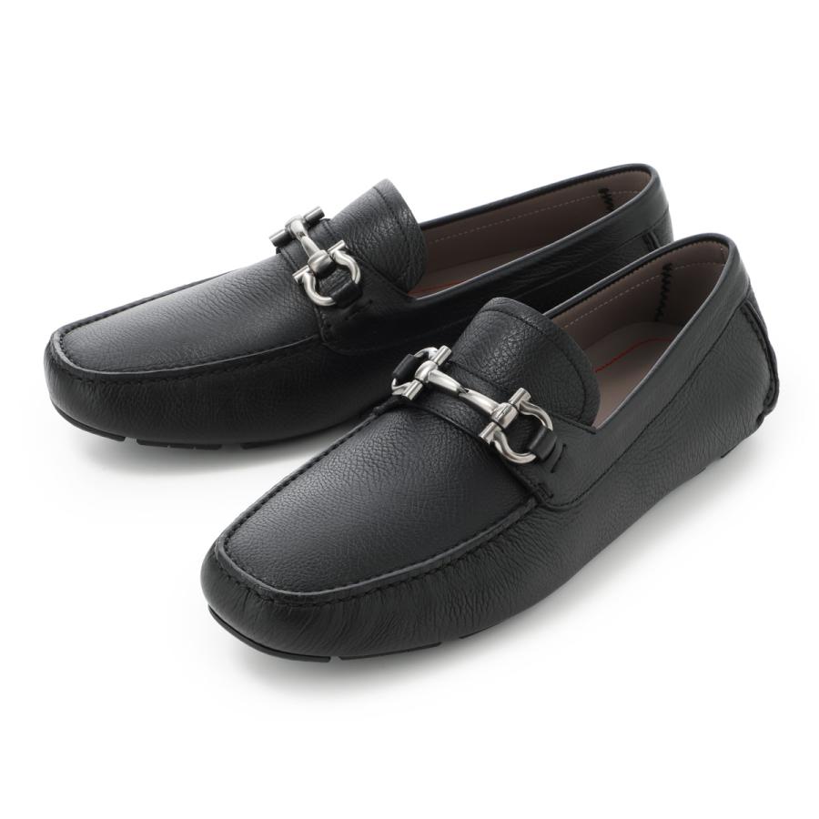 フェラガモ FERRAGAMO ドライビングシューズ PARIGI NEW 大きいサイズあり ブラック メンズ parigi-new-02c398-755610-nero-lightgreyの画像