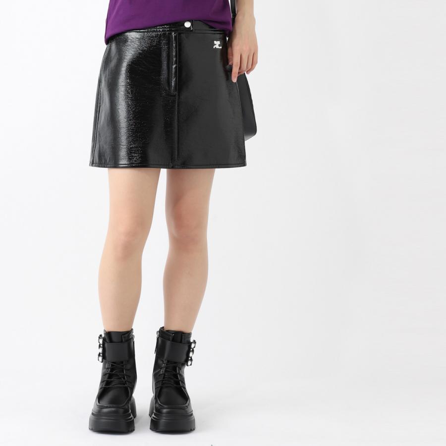 クレージュ courreges スカート ミニスカート ブラック レディース percju001-vy0014-9999