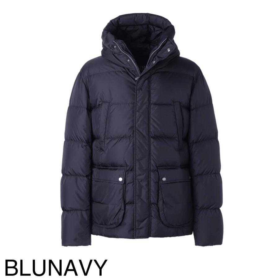 HERNO 長袖ダウンジャケット ネイビー 40 ヘルノ ダウンジャケット コート ケープ ネイビー レディース