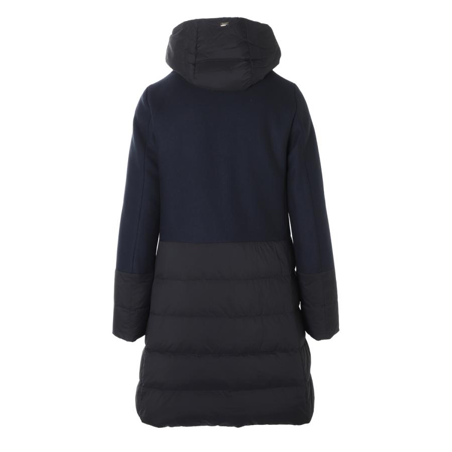 ヘルノ　リバーシブル　ダウンコート　洗えるダウン　40 Mサイズ　紺　極美品 HERNO（ヘルノ） | ウールナイロン異素材コンビ ネイビー ダウンコート