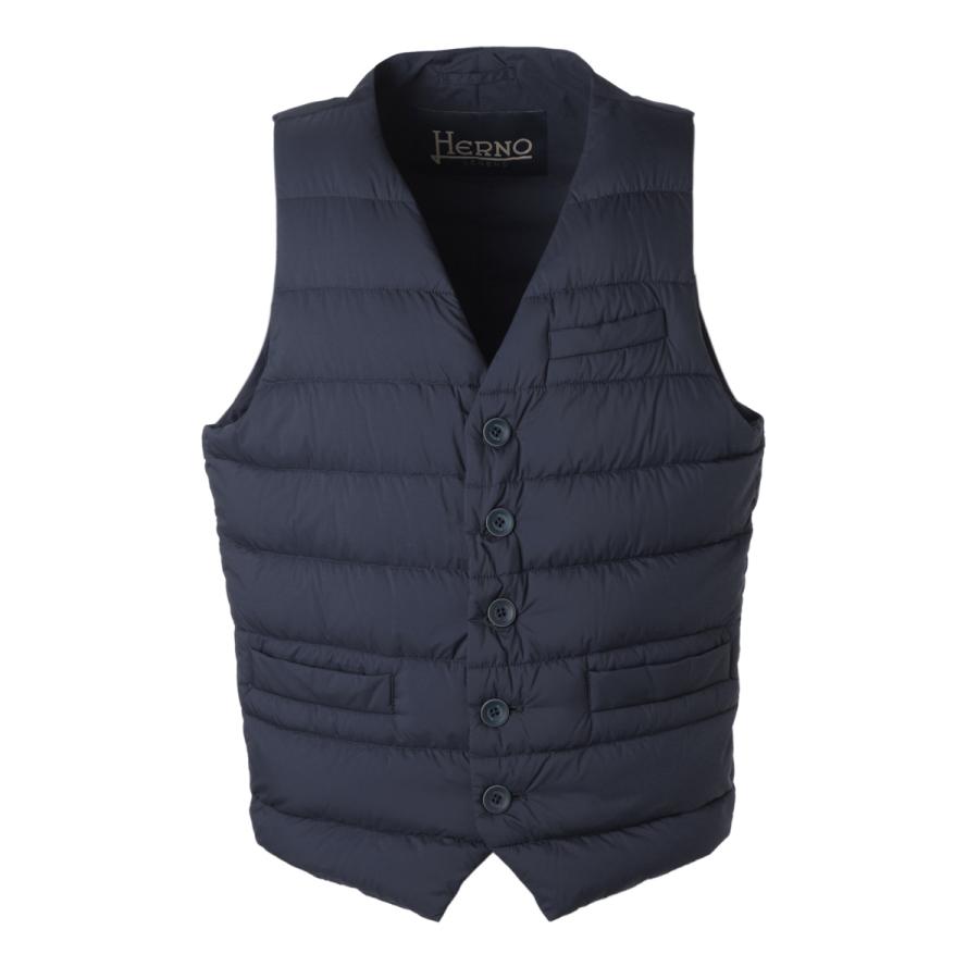 【美品】HERNO ヘルノ リバーシブル ベスト　44サイズ　ターコイズブルー 美品】HERNO ヘルノ リバーシブル ベスト 44サイズ ターコイズブルー