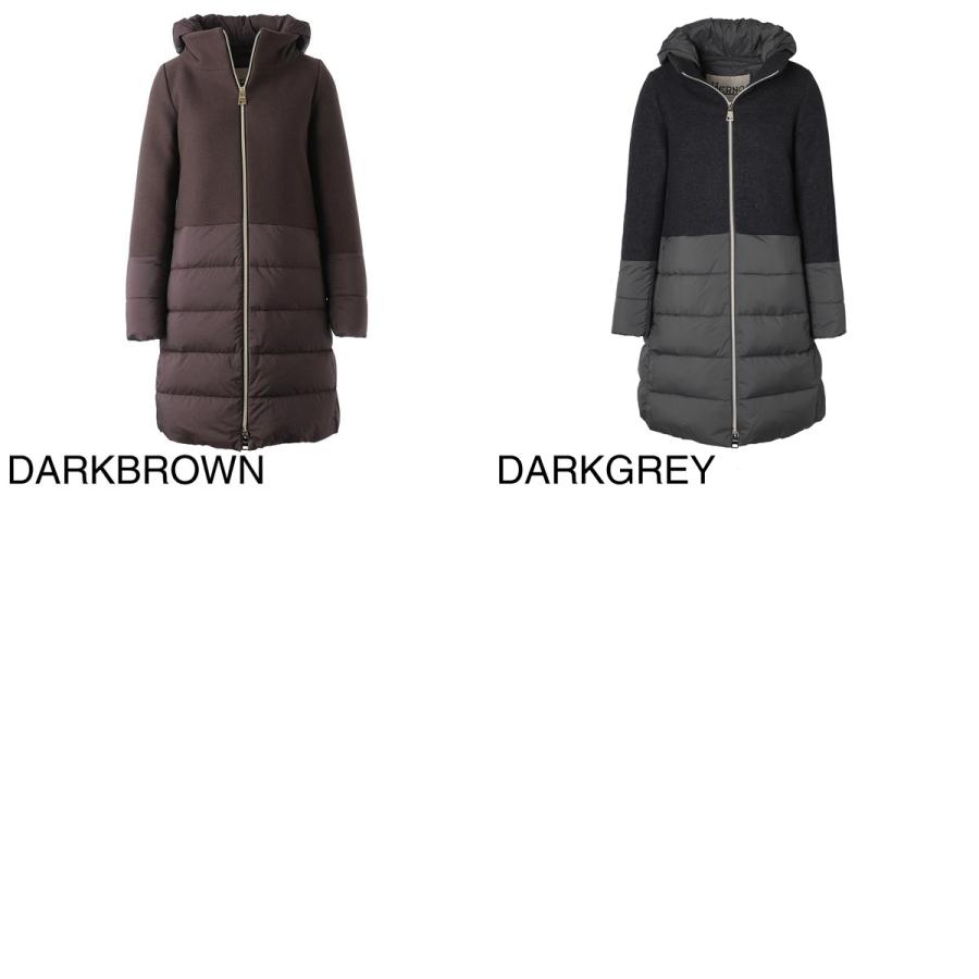 ヘルノ HERNO ダウンコート DIAGONAL WOOL AND NUAGE PARKA 大きい 