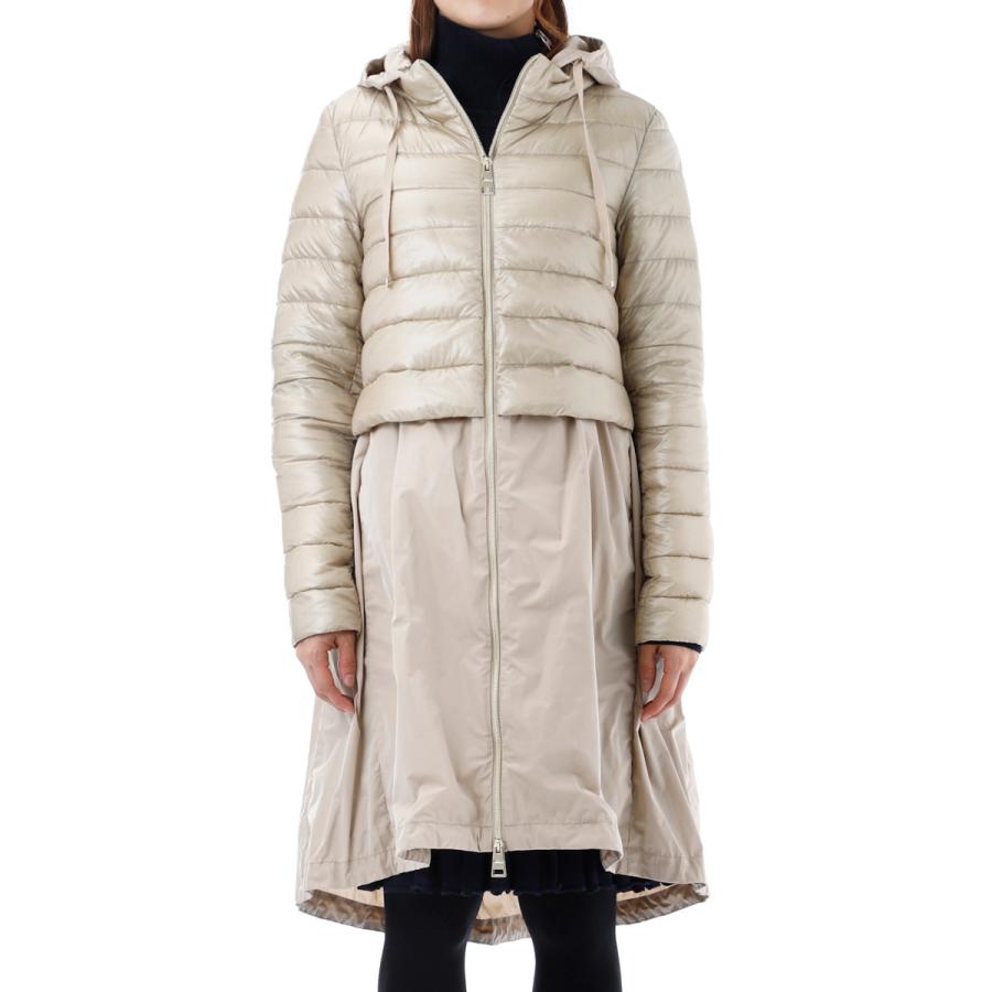 HERNO ヘルノ ミックスツイード ノーカラーコート 白×ネイビー サイズ44 アウトレット】HERNO ヘルノ ライナー付き コート/カシミヤ