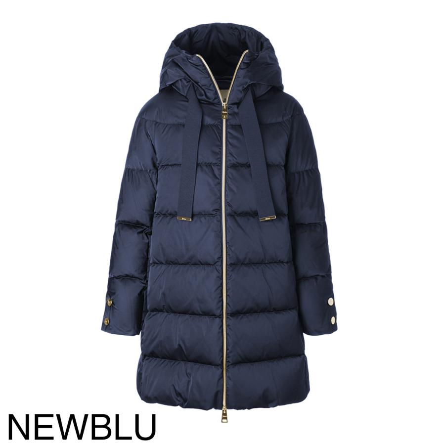 HERNOウールMIXダウンコート NAVY 140 HERNO ヘルノ ダウンジャケット A-SHAPE 大きいサイズあり