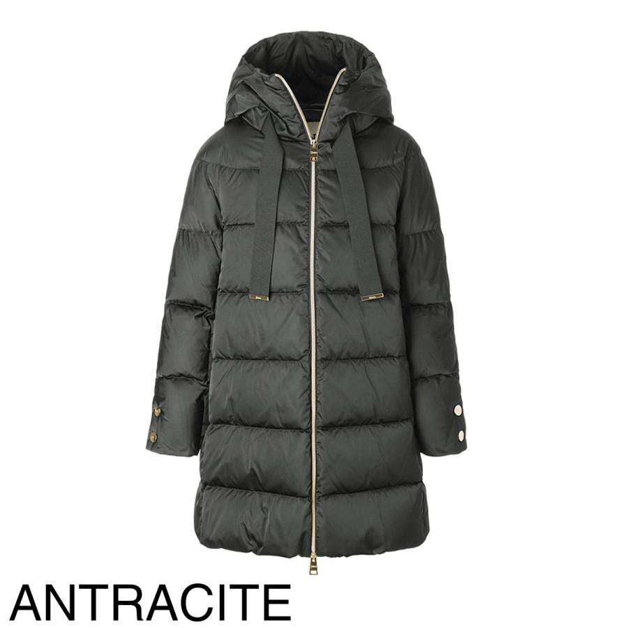 HERNO ヘルノ　A-shape ブラック　ダウンコート　グログランリボン HERNO ヘルノ A-shape ブラック ダウンコート グログランリボン