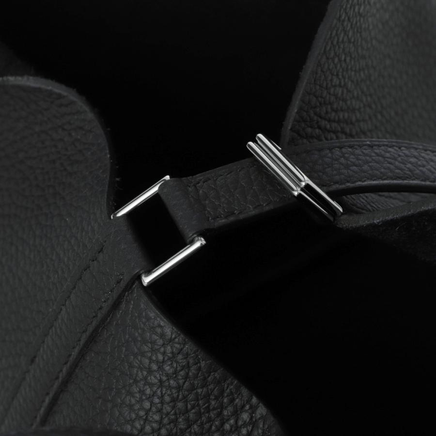 エルメス HERMES ハンドバッグ PICOTIN LOCK 22/MM トリヨンクレマンス ブラック シルバー金具 W刻印 ブラック レディースの画像