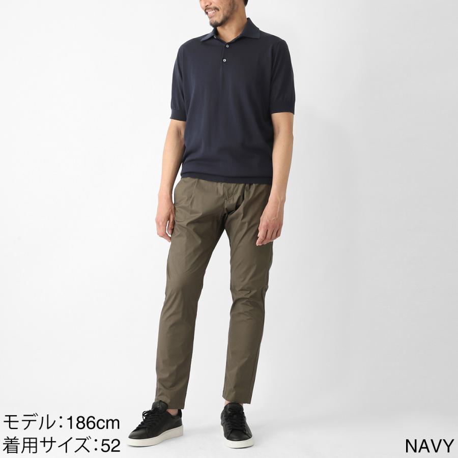 フィリッポ デ ローレンティス FILIPPO DE LAURENTIIS ニットポロシャツ POLO SWEATER SS CREPE COTTON クレープコットン 大きいサイズあり メンズの画像
