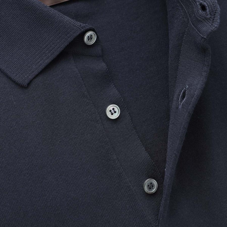 フィリッポ デ ローレンティス FILIPPO DE LAURENTIIS ニットポロシャツ POLO SWEATER SS CREPE COTTON クレープコットン 大きいサイズあり メンズの画像