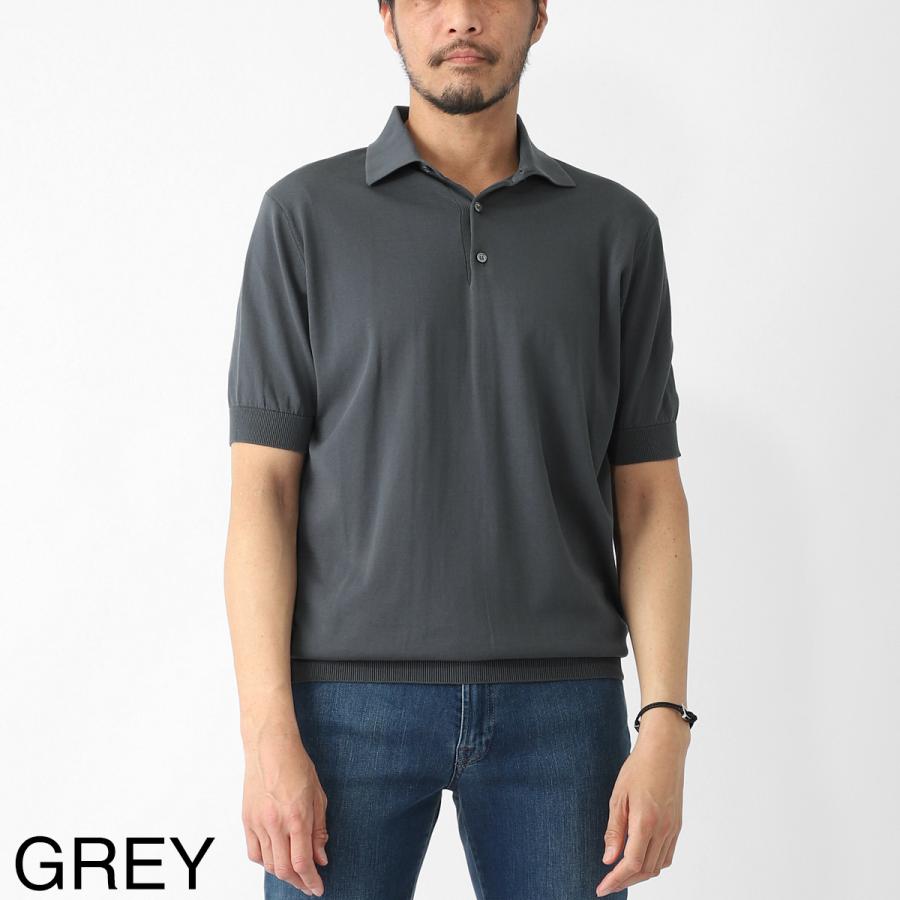フィリッポ デ ローレンティス FILIPPO DE LAURENTIIS ニットポロシャツ POLO SWEATER SS CREPE COTTON クレープコットン 大きいサイズあり メンズの画像