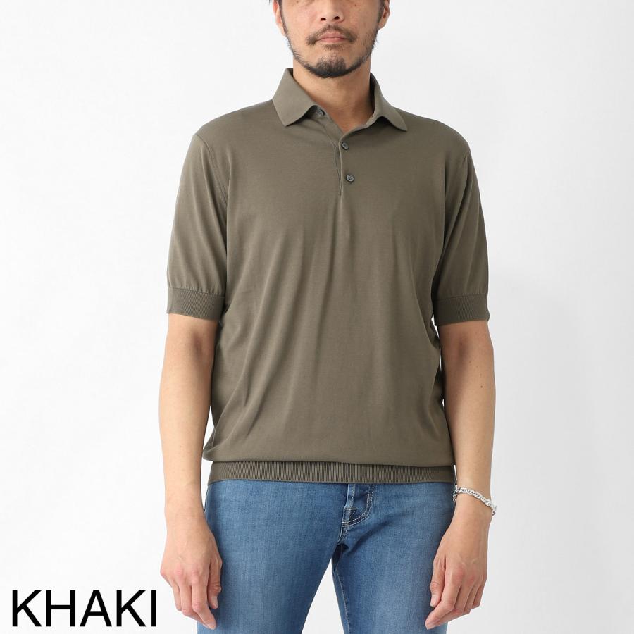 フィリッポ デ ローレンティス FILIPPO DE LAURENTIIS ニットポロシャツ POLO SWEATER SS CREPE COTTON クレープコットン 大きいサイズあり メンズの画像