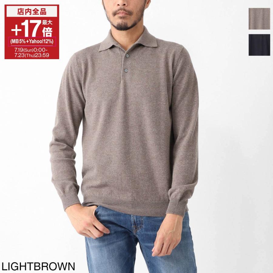 フィリッポデローレンティス ローゲージ コットン ニット ポロシャツ 46 フィリッポ デ ローレンティス FILIPPO DE LAURENTIIS 長袖ニット