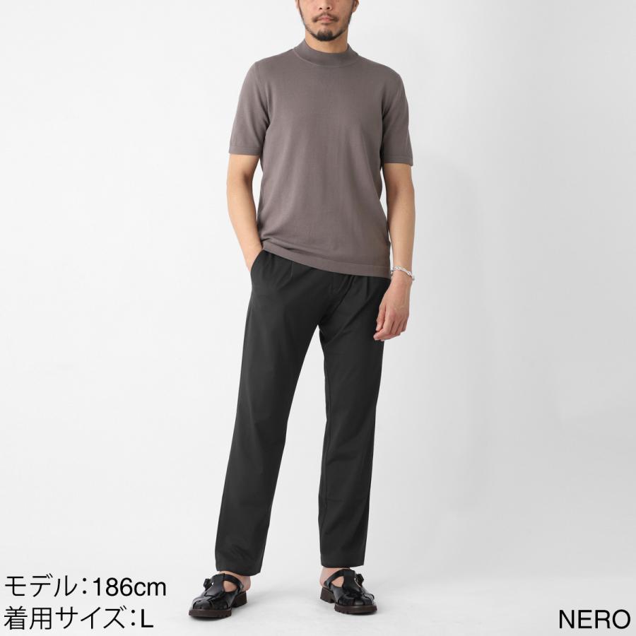ヘルノ スラックス HERNO パンツ イージースラックス ブラック メンズ ウエストゴム pt000178u-12588s-9300の画像