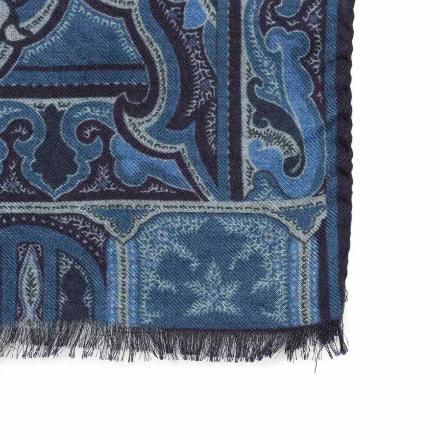 ETRO（エトロ） ストール ブルー メンズ r10007-4022-0200 : モダン