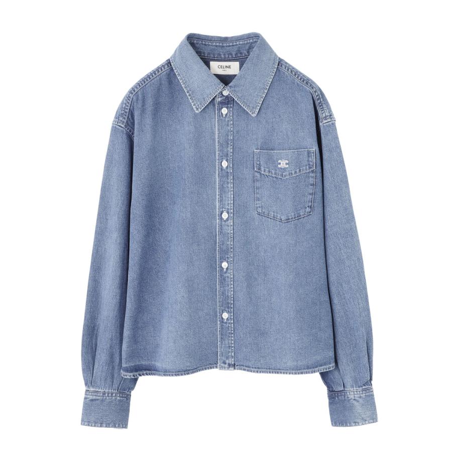 セリーヌ　デニムシャツ　美品 CELINE（セリーヌ） デニムシャツ ブルー レディース : モダンブルー