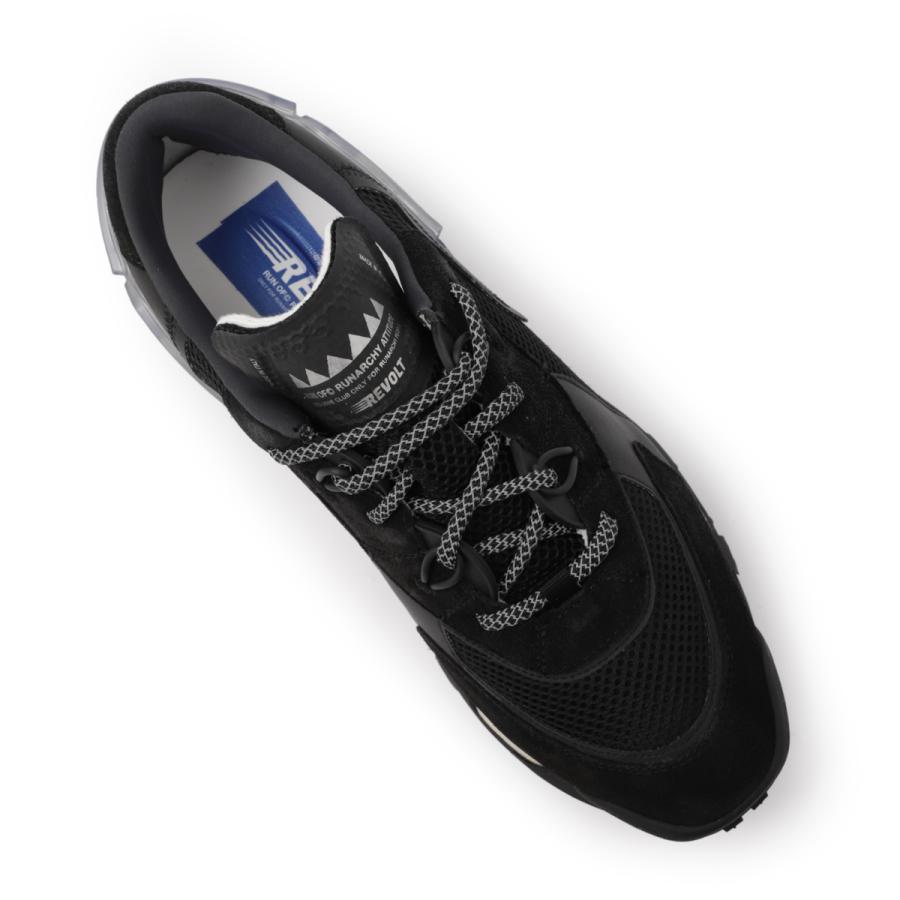 RUN OF ランオブ スニーカー REVOLT 大きいサイズあり ブラック