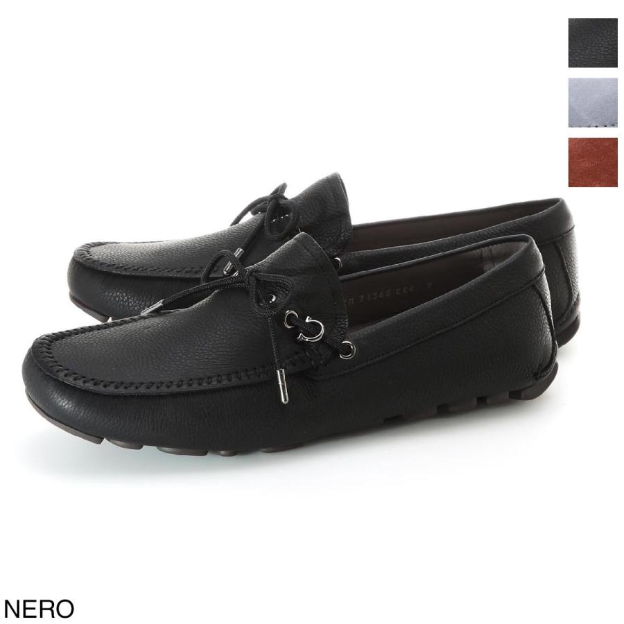 フェラガモ FERRAGAMO (Salvatore Ferragamo) ドライビングシューズ RHETT ワイズ:EEE スリッポン 大きいサイズあり メンズ rhett-02c406-0735497-nero