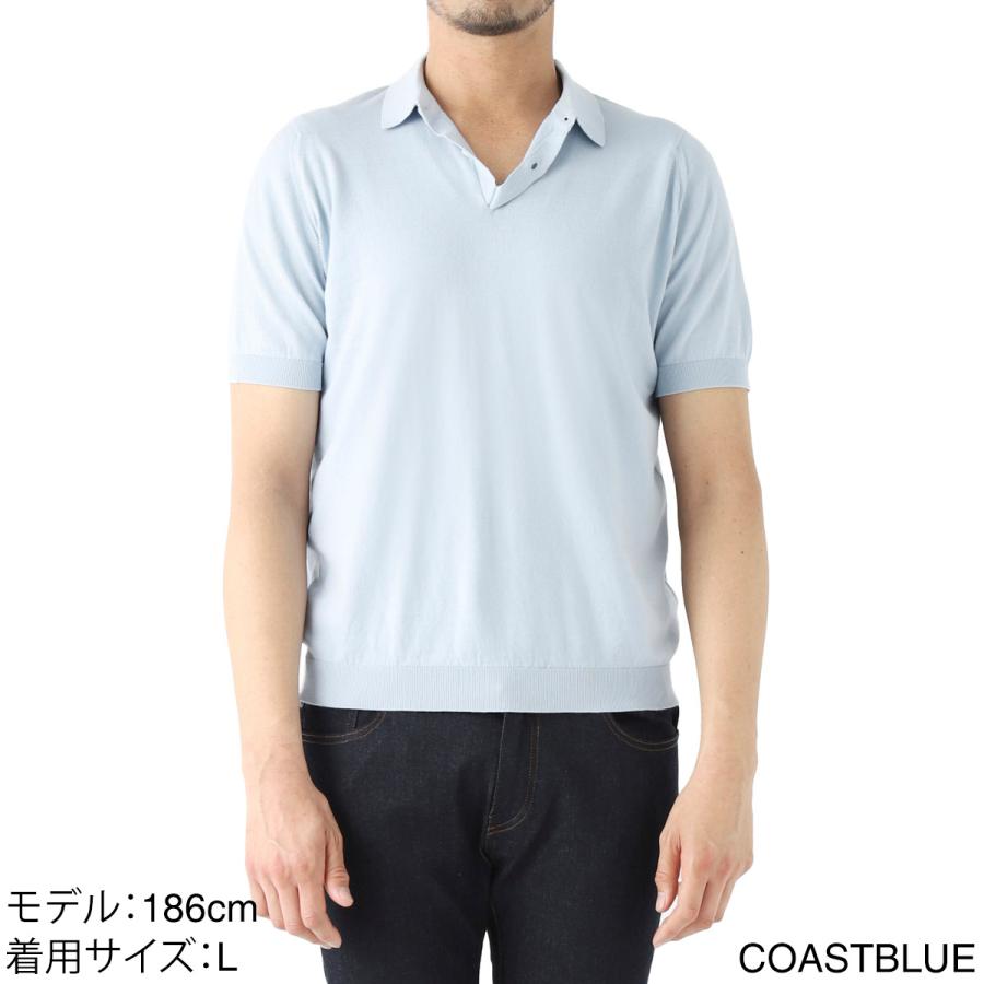 JOHN SMEDLEY（ジョンスメドレー） ニットポロシャツ RHODES シー