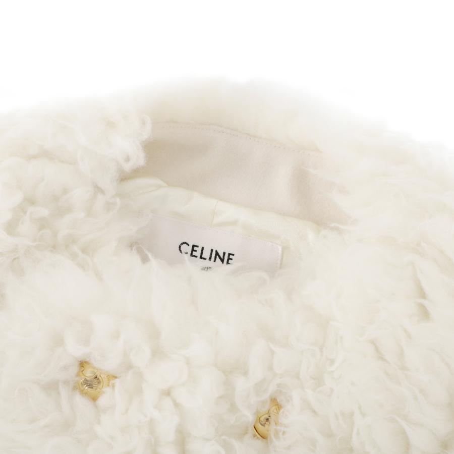 セリーヌ CELINE ショートコート ホワイト レディース rm02u-0275-01rd_5