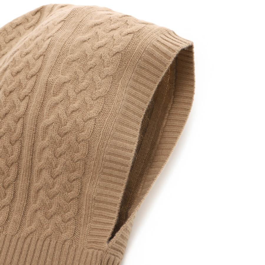 マックスマーラ Max Mara バラクラバ ROMANA カシミヤ ケーブル編み ロゴ刺繍 フードウォーマー レディース romana-2524576012600-016の画像