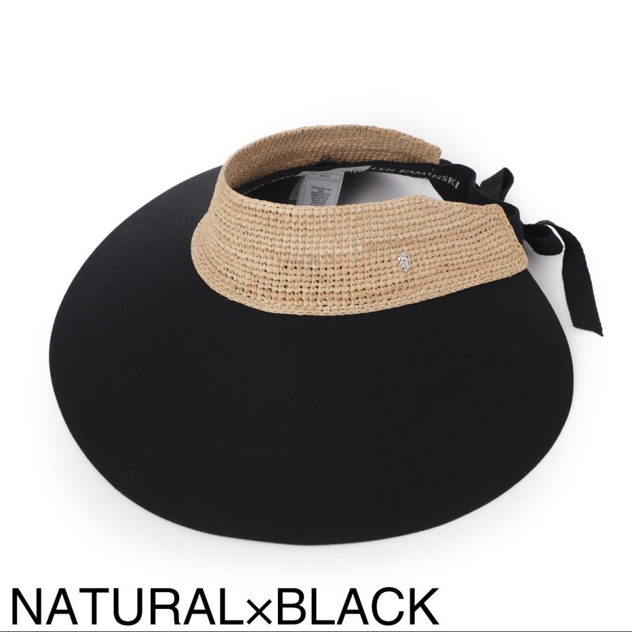 ヘレンカミンスキー 帽子 ハット HELEN KAMINSKI サンバイザー ROSALIE レディース rosalie-natural-blackの画像