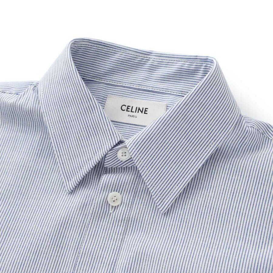 セリーヌ CELINE ワンピース シャツワンピース ブルー レディース rr08g-0765-01cxの画像