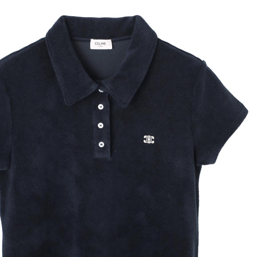 セリーヌ CELINE ミニワンピース MINI ROBE POLO TRIOMPHE ポロドレス ブルー レディース rr0e5-0a80-07ycの画像