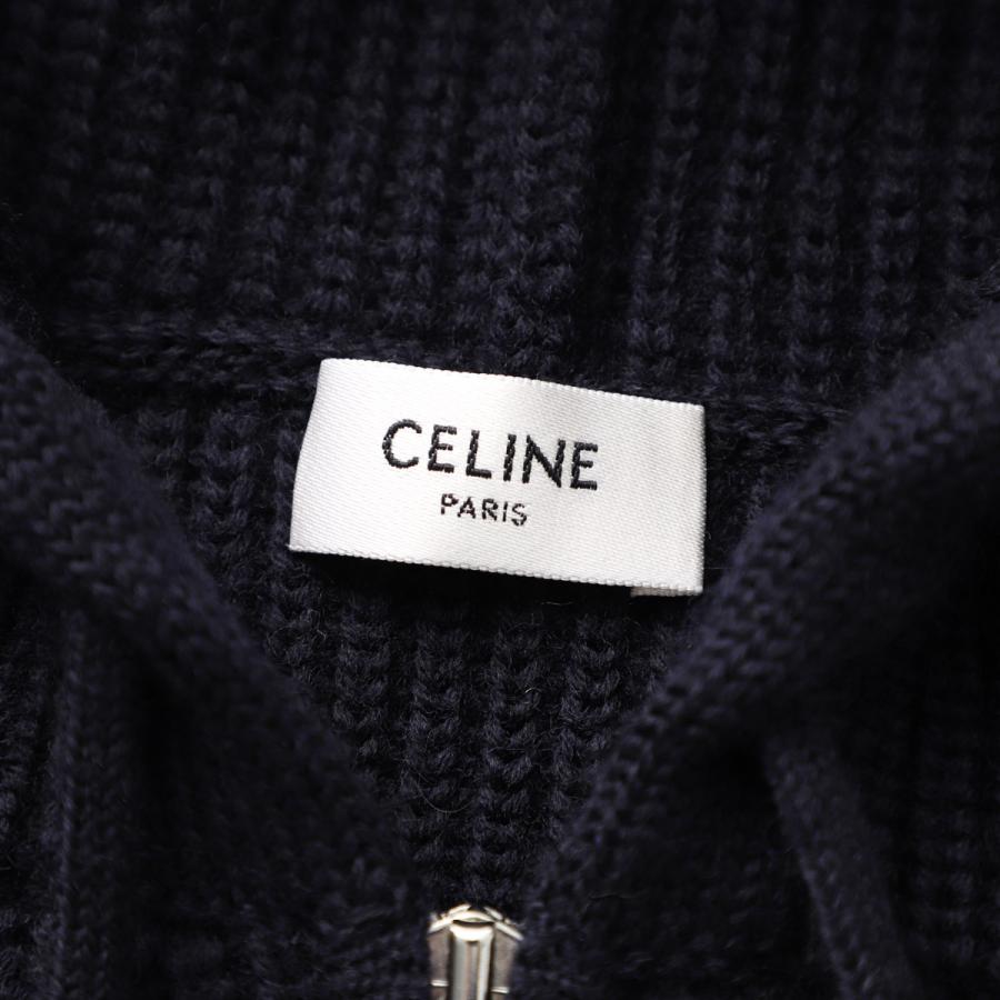 CELINE（セリーヌ） ジップアップ ニット ブルー メンズ rv00v-830i