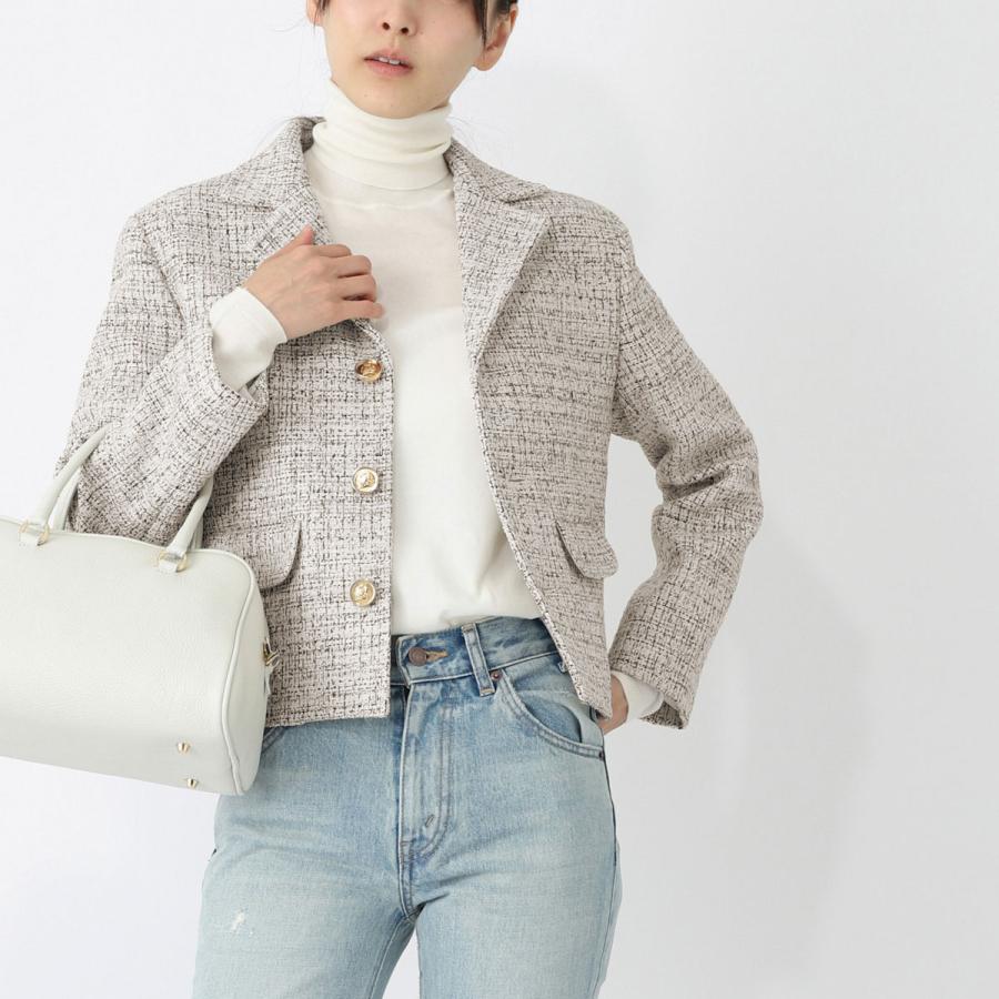 [あす着] セリーヌ CELINE ツイードジャケット レディース VESTE GARANCE CELINE（セリーヌ） ツイードジャケット VESTE GARANCE ホワイト