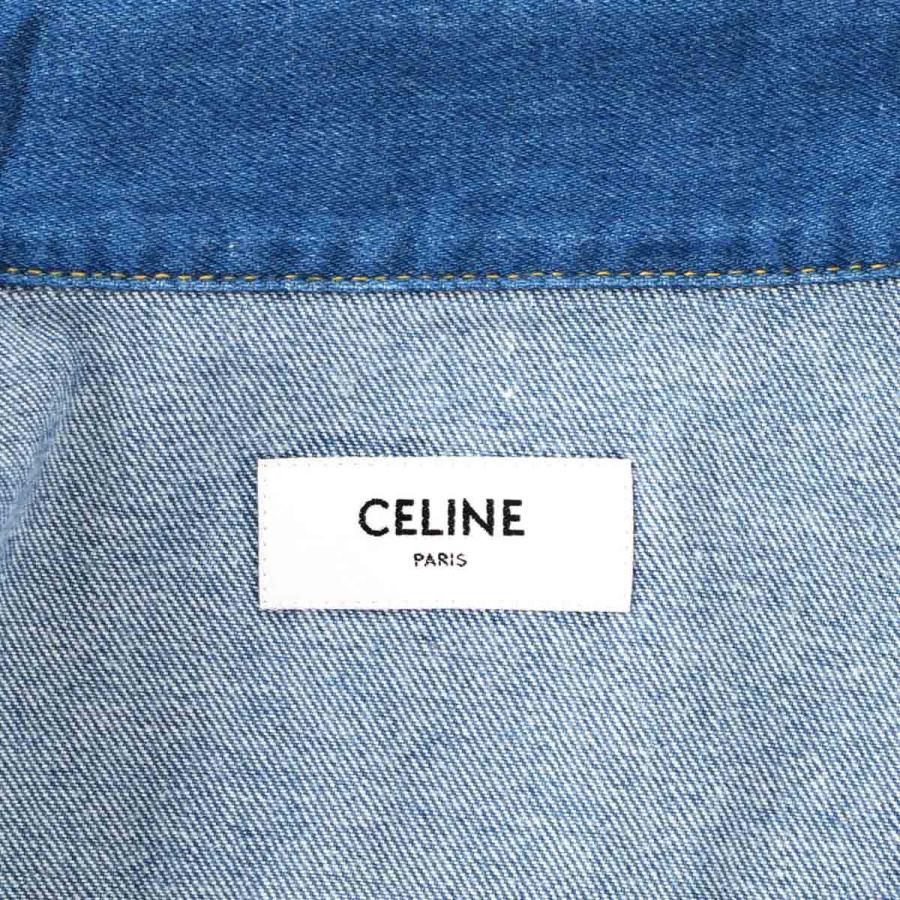 セリーヌ CELINE デニムジャケット ブルー メンズ rv0rn-0d38-gbv7の画像