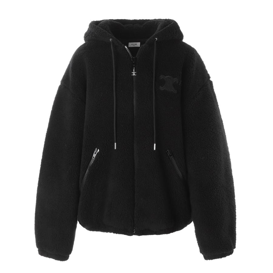 CELINE スカジャン ジャケット 約Lサイズ相当 ブラック CELINE - CELINE セリーヌ スタジャン S 黒 【古着】【中古】【送料