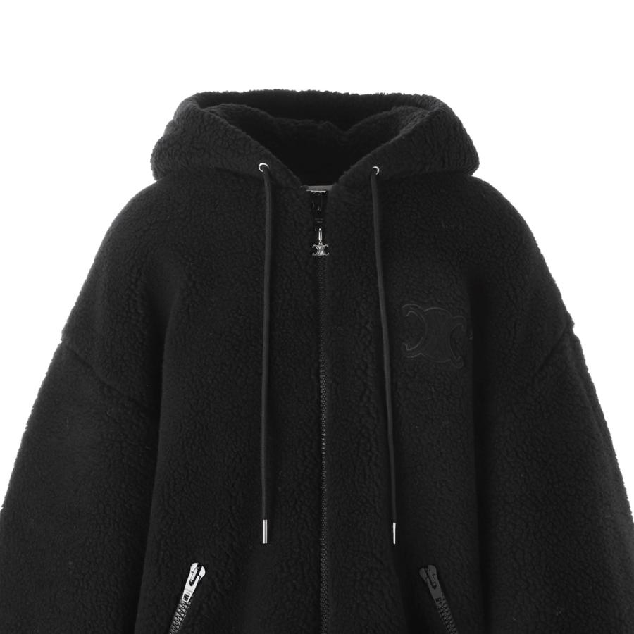 CELINE（セリーヌ） 中綿入り フーデッド ジャケット ブラック メンズ