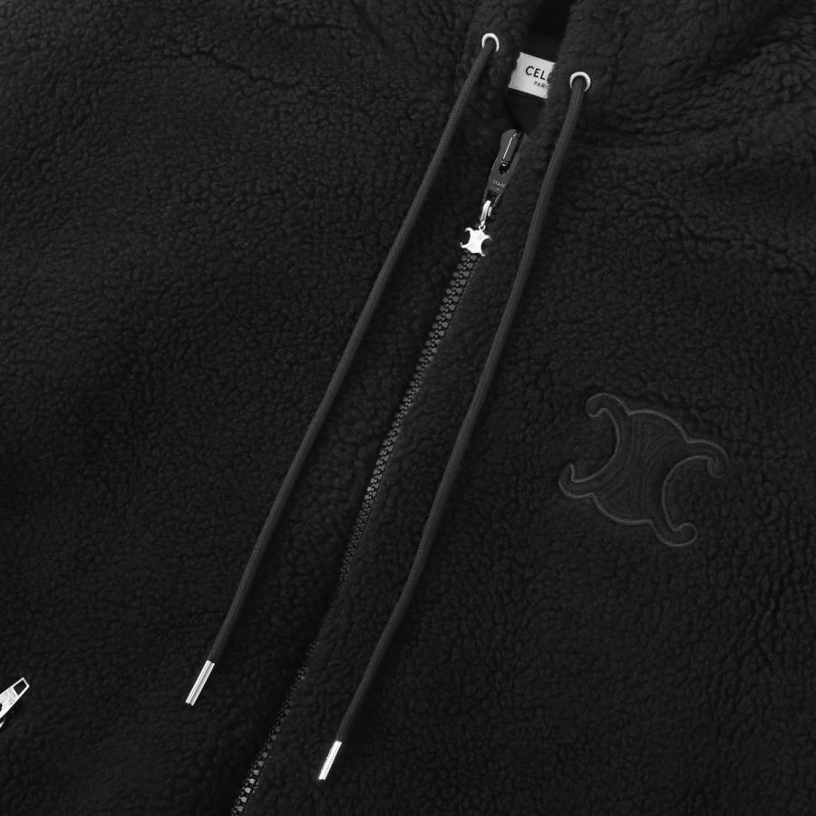 CELINE（セリーヌ） 中綿入り フーデッド ジャケット ブラック メンズ