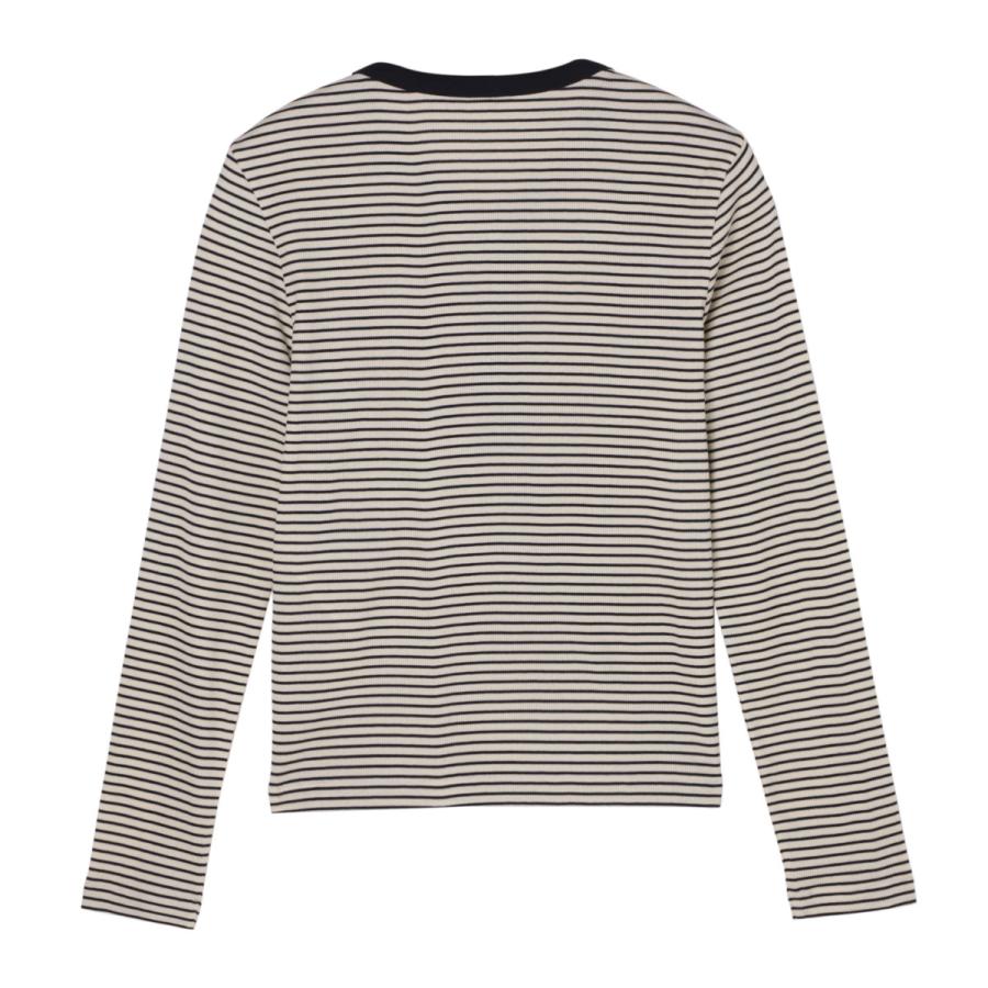 CELINE セリーヌ ビーズ装飾 長袖Tシャツ 薄手￼ グレー Mサイズ CELINE セリーヌ ヘンリーネック 長袖Tシャツ T-SHIRT MANCHES