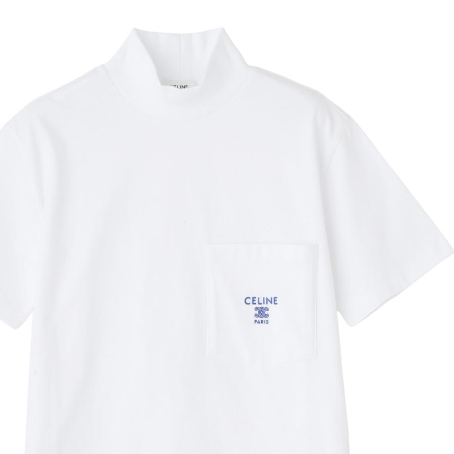 CELINE（セリーヌ） モックネック Tシャツ ホワイト レディース rx0dl