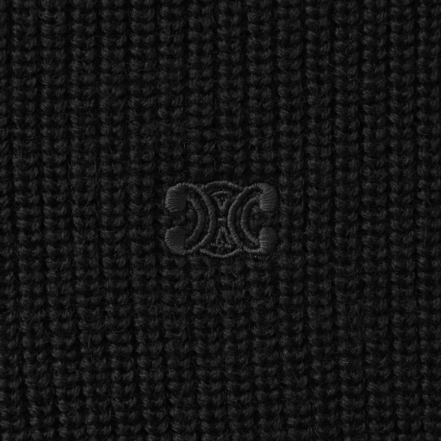 CELINE セリーヌ ハーフジップニット ブラック メンズ ry02q CELINE セリーヌ ハーフジップニット ブラック メンズ ry02q