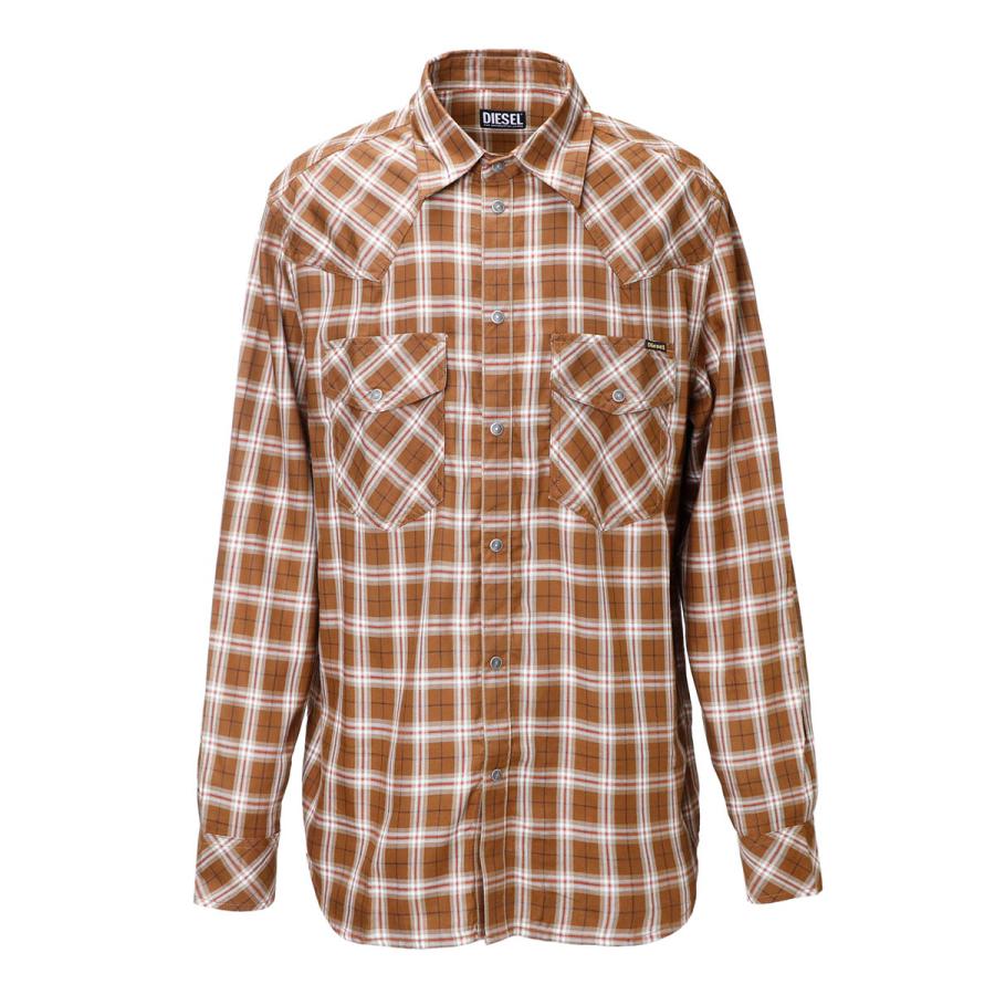 DIESEL（ディーゼル） 長袖レギュラーカラーシャツ S-Ocean-Check-Nw
