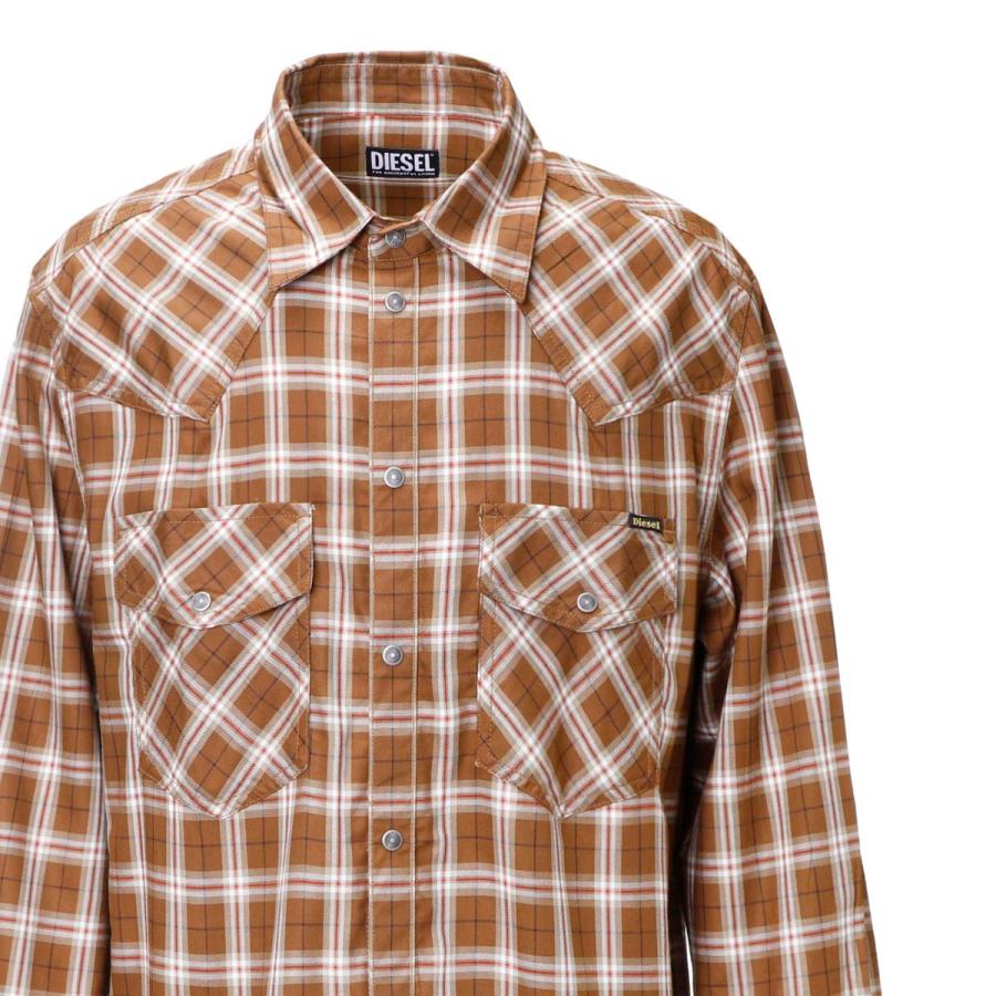 DIESEL（ディーゼル） 長袖レギュラーカラーシャツ S-Ocean-Check-Nw