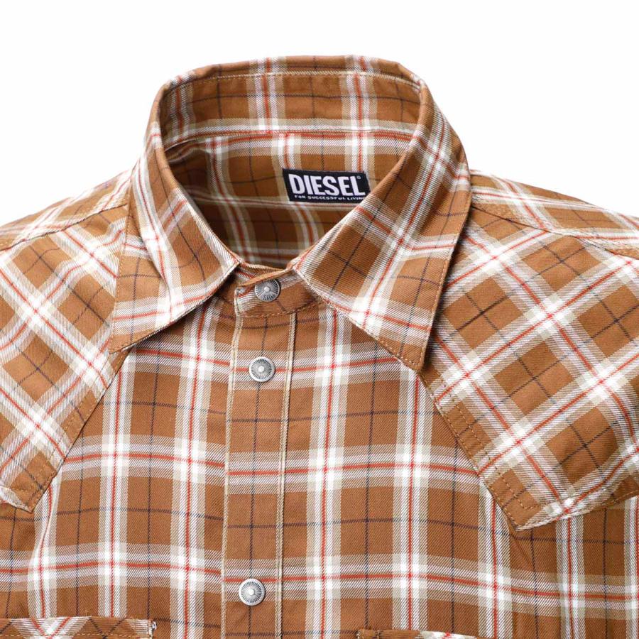 DIESEL（ディーゼル） 長袖レギュラーカラーシャツ S-Ocean-Check-Nw