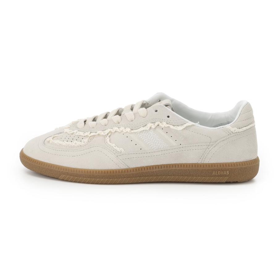 アロハス ALOHAS スニーカー TB.490 Leather Sneakers スエード クロシェ編みレース ラバーソール ロートップ 大きいサイズあり ベージュ レディースの画像