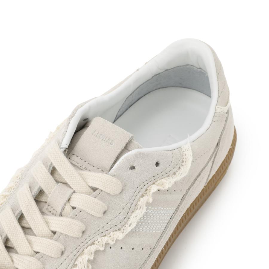 アロハス ALOHAS スニーカー TB.490 Leather Sneakers スエード クロシェ編みレース ラバーソール ロートップ 大きいサイズあり ベージュ レディースの画像