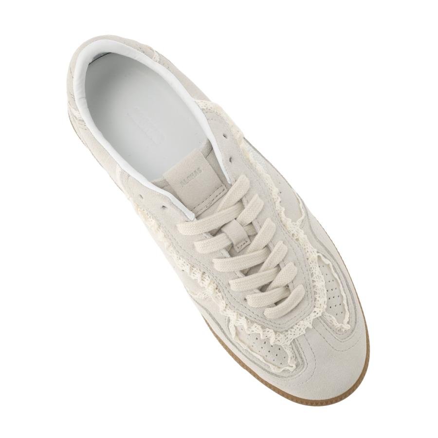 アロハス ALOHAS スニーカー TB.490 Leather Sneakers スエード クロシェ編みレース ラバーソール ロートップ 大きいサイズあり ベージュ レディースの画像